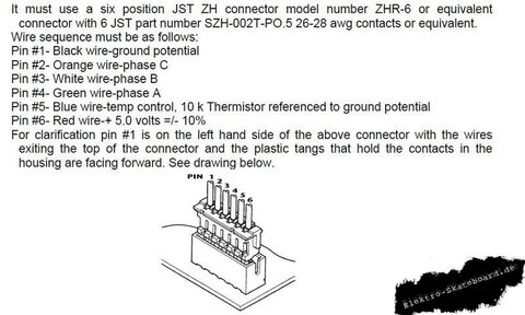 Sensoren in Brushless Motoren Verkabelung