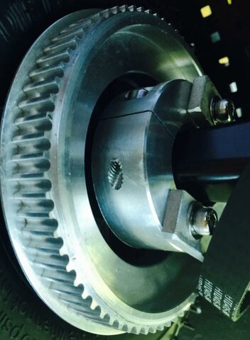 Drive Gear connected to Trampa Hypa 8 inch wheel