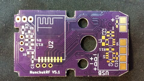 NRF-Nunchuck Platine unbestückt - Rückseite